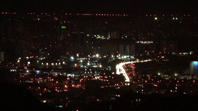 城市夜晚时光流逝HD视频素材画面1