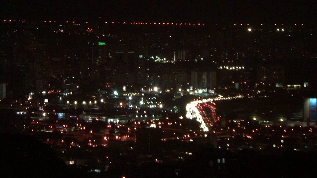 城市夜晚时光流逝HD视频素材画面3