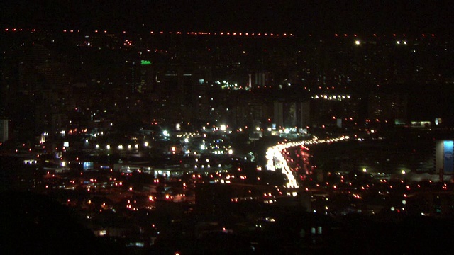 城市夜晚时光流逝HD视频素材画面4