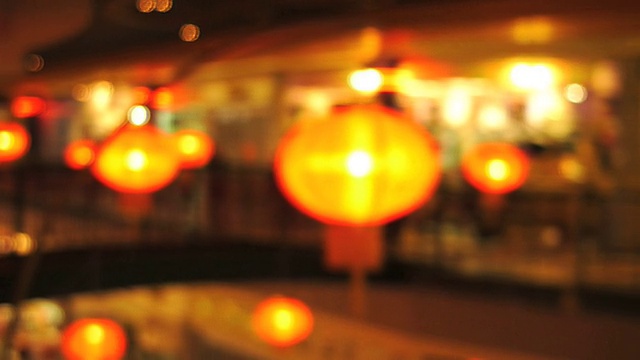 高清:灯笼软焦点视频素材画面1