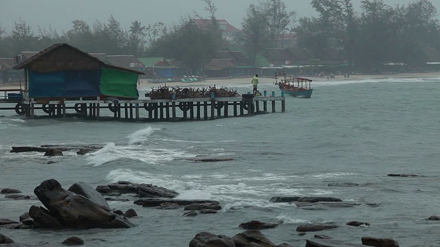 海港在风暴视频素材