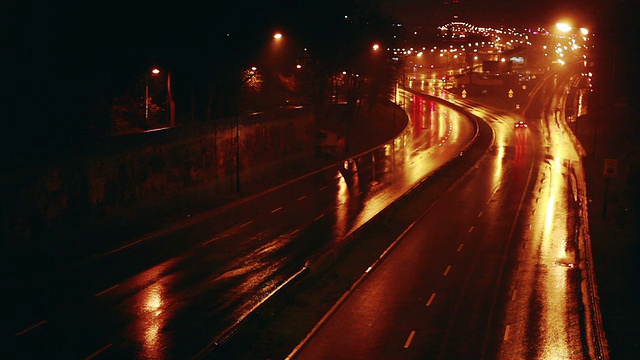 雨夜的街道视频素材