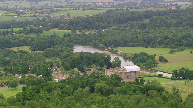 英国威尔特郡Longleat house的WS鸟瞰图视频素材