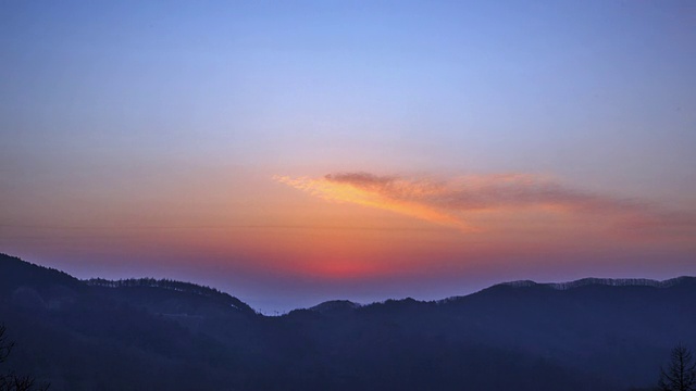 兴城郡大木山的日出景观视频素材