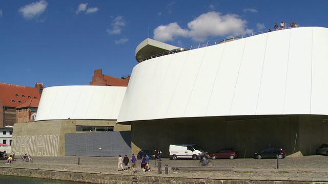 斯特拉尔松港的海洋博物馆(Deutsches Meeresmuseum, German Oceanographic Museum)视频素材