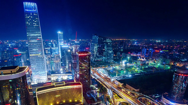 时间Lapse-Beijing天际线视频素材画面1