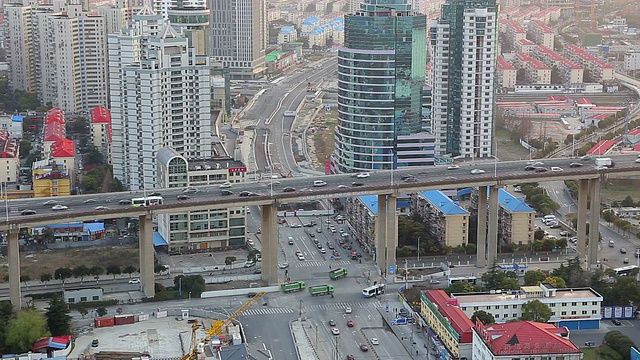 道路交通的高角度视图视频素材