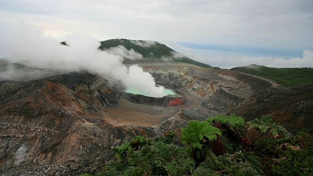 Poas火山在哥斯达黎加-时间流逝视频4K视频素材