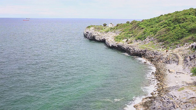 热带海滩与海浪视频素材