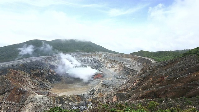 火山哥斯达黎加Poas时间流逝视频素材