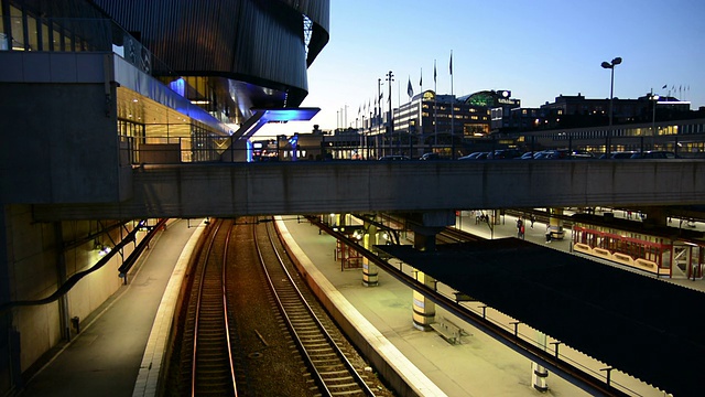 斯德哥尔摩中央火车站客运列车视频素材