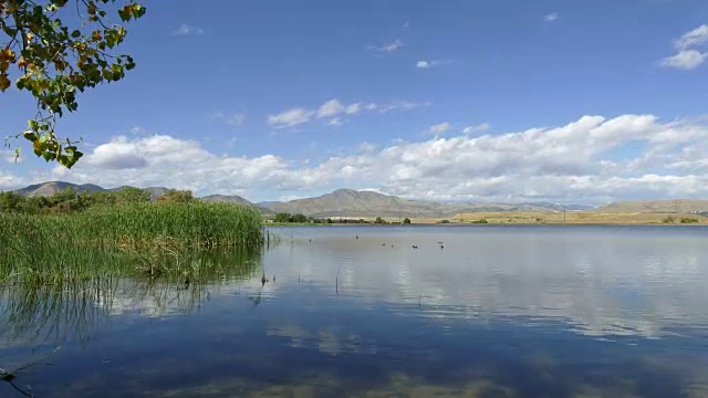 高清视频延时哈里曼水库和科罗拉多落基山脉视频素材