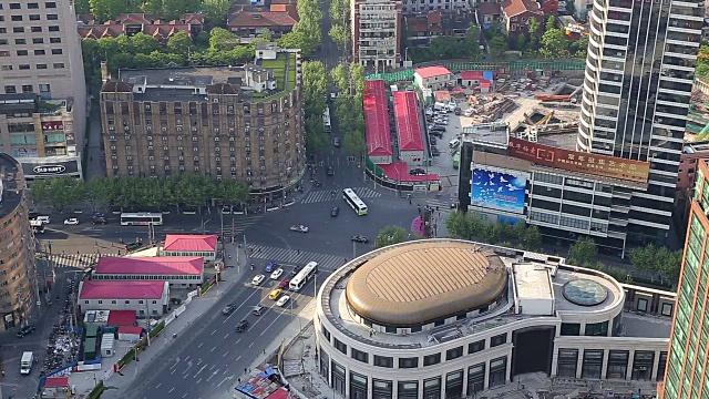 道路交通的高角度视图视频素材