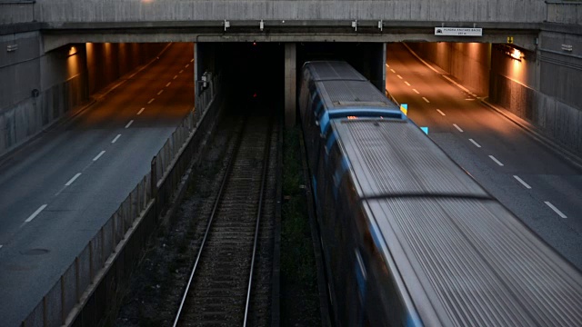 铁路地铁隧道视频素材