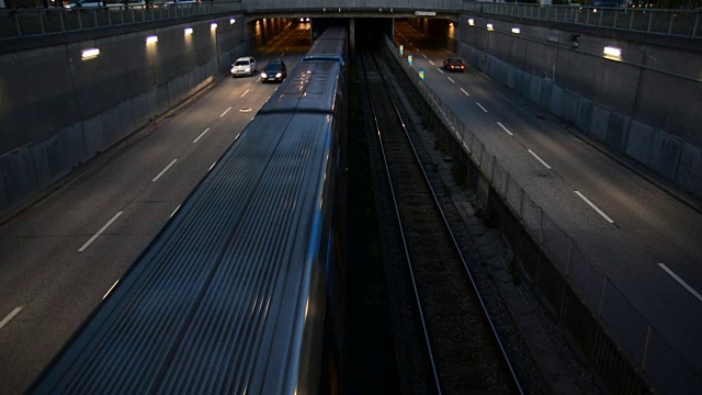 铁路隧道地铁列车视频素材