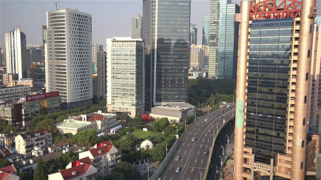 道路交通的高角度视图视频素材