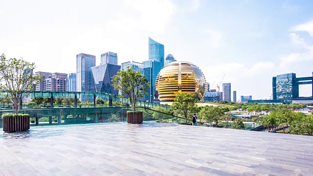 杭州现代城市景观，timelaspe，4k视频素材画面1