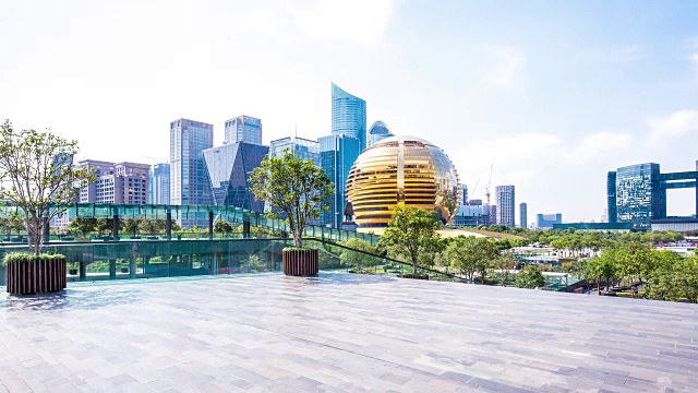 杭州现代城市景观，timelaspe，4k视频素材画面2