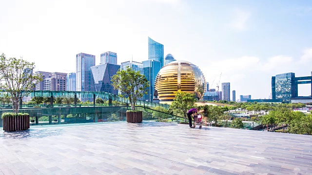 杭州现代城市景观，timelaspe，4k视频素材画面3