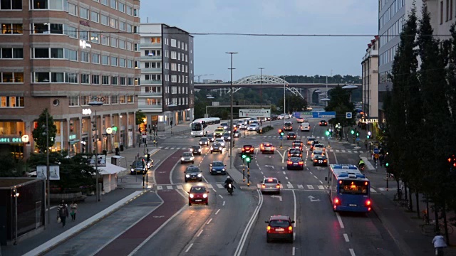 城市道路交叉口视频素材