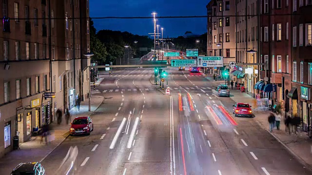 高清时间流逝:城市街道交通视频素材