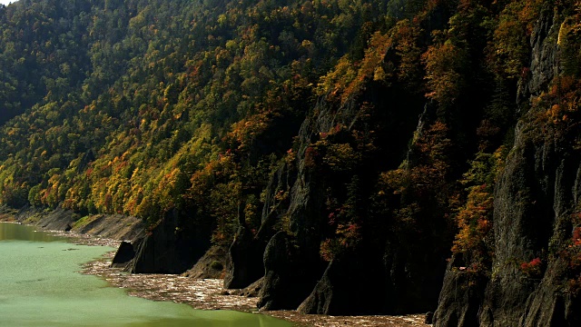 Houhei峡谷Houheikyou jouzan湖视频素材