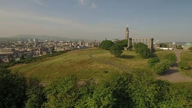 令人难以置信的卡尔顿山照片，揭示了苏格兰爱丁堡的天际线视频素材