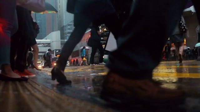 雨中的香港街道视频素材