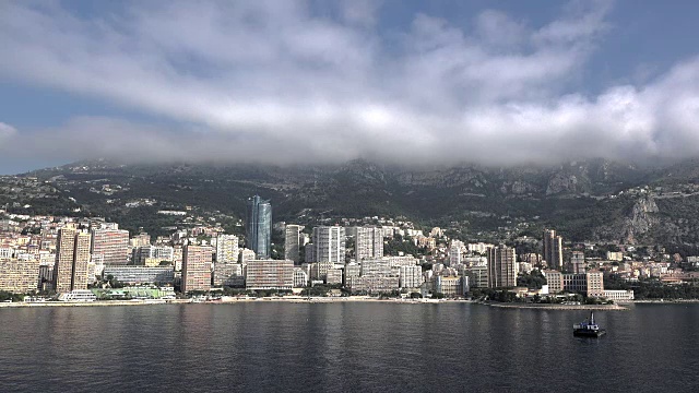 海岸边的摩纳哥风光视频素材