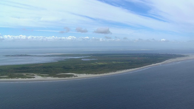 北海Borkum岛的WS鸟瞰图/ Borkum，下萨克森视频素材