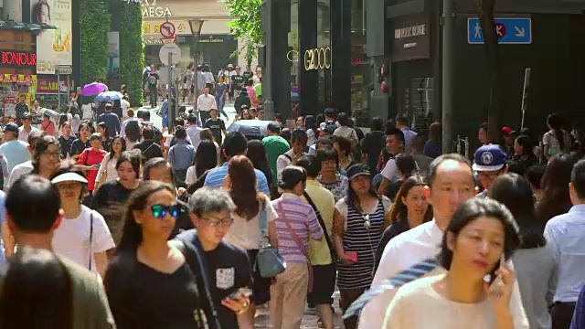 从白天到夜晚的街景视频素材