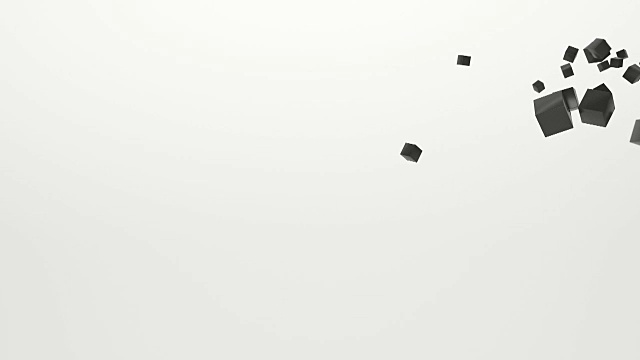抽象立方体粒子云飞掠缓慢移动视频素材画面4