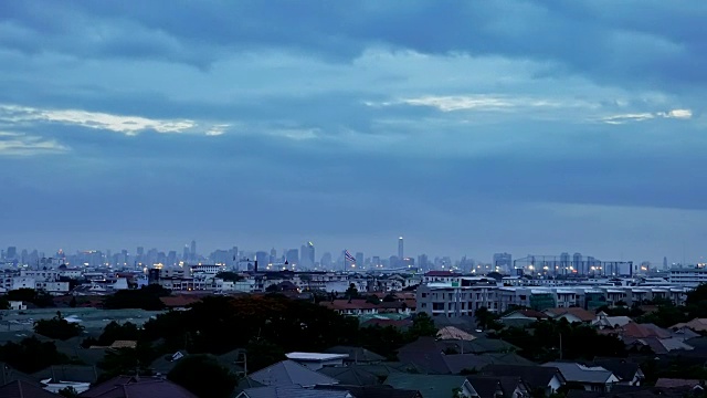 阴天下雨间隔拍摄。视频素材