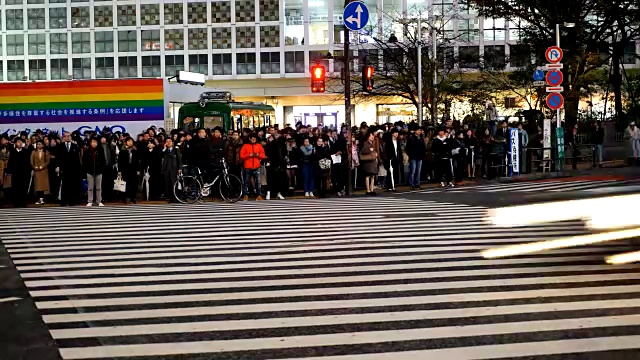 时光流逝:日本东京的涩谷视频素材