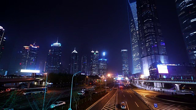 高清实时视频，上海夜景视频素材