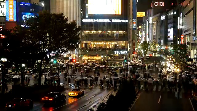 时光流逝:日本东京的涩谷视频素材