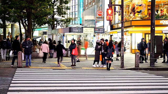 时光流逝:日本东京的涩谷视频素材