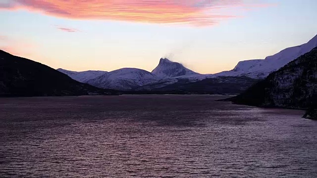 Skjomen峡湾,挪威视频素材