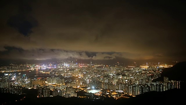 高清VDO:夜晚的香港城市视频素材