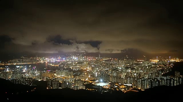 高清VDO:夜晚的香港城市视频素材