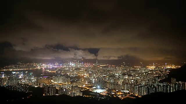 夜晚的香港视频素材