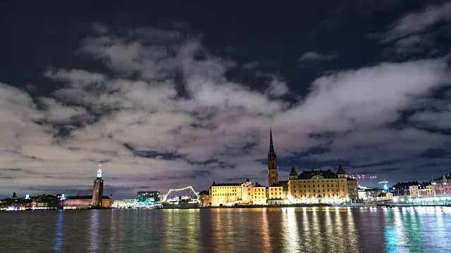 高清时间流逝:斯德哥尔摩城市景观视频素材