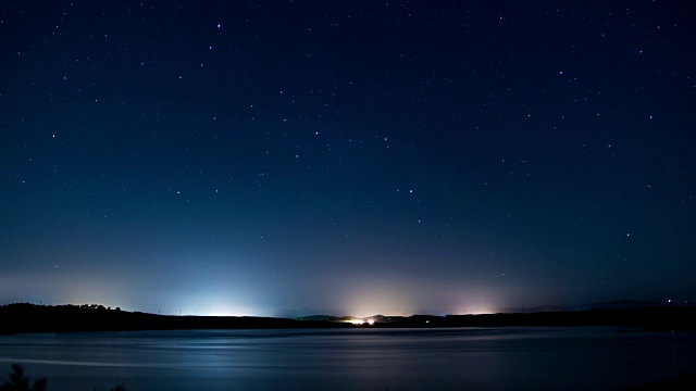 美丽夜晚星星的时间流逝视频素材