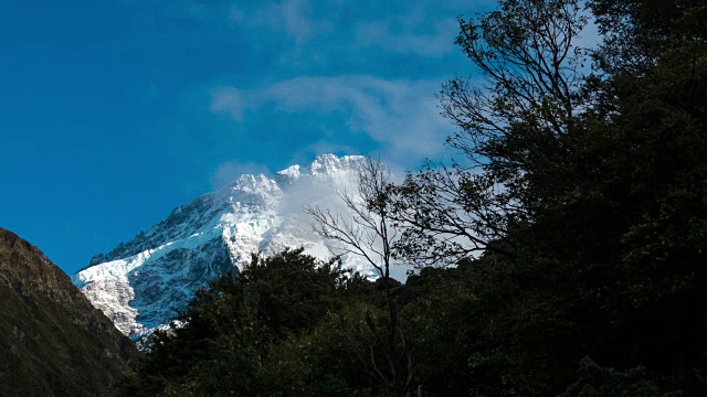 在雪山上的时光流逝视频素材