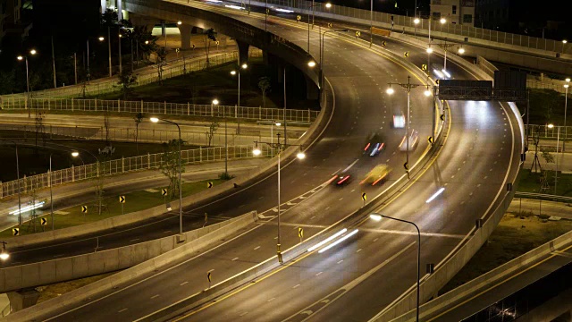 高速公路交通鸟瞰图视频素材