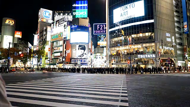 时光流逝:日本东京的涩谷视频素材