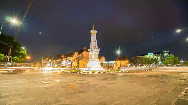 时间流逝:日惹图古交通。视频素材