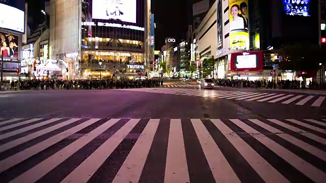 涉谷穿越的时间流逝视频素材