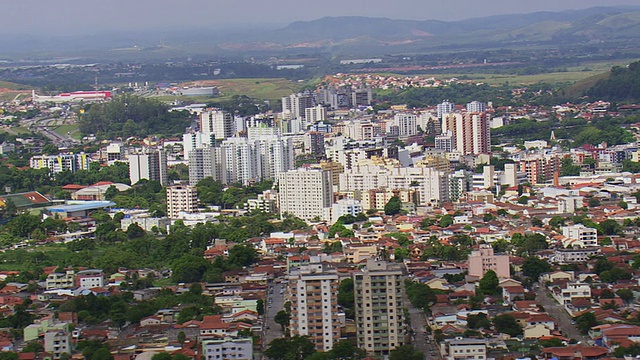 WS鸟瞰图与山/里约热内卢de Janeiro，巴西视频素材