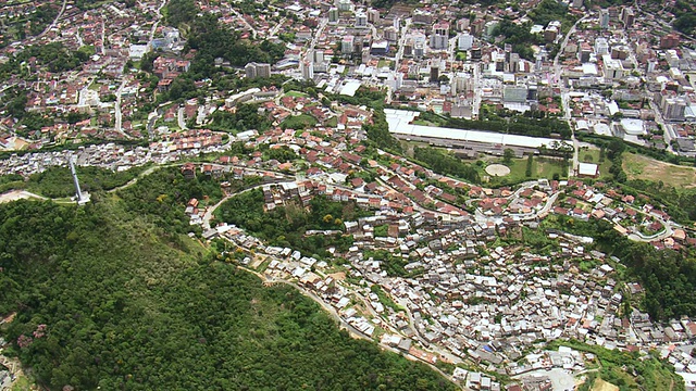 WS鸟瞰图城市/里约热内卢de Janeiro，巴西视频素材